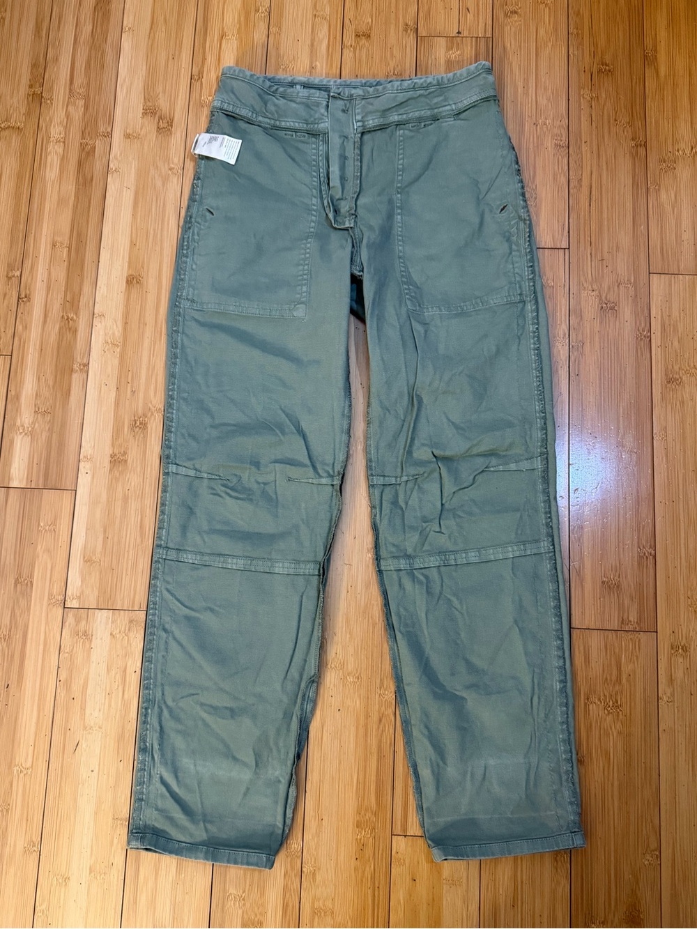Anthropologie The Wanderer Green Button Front Utility Embellished Pants Size 26 - Picture 8 of 15